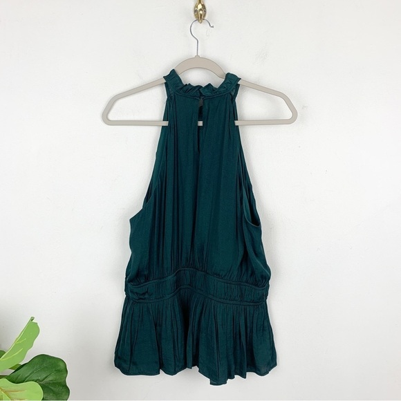 Nine West Emerald Green Halter Sleeveless Blouse Sz XXL - Picture 3 of 8